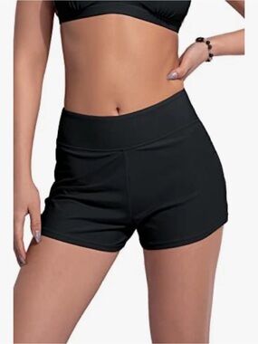 Beautikini period Women's High Waisted Swim Shorts Quick Dry Shorts 3" size XS